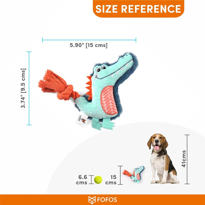 Fofos Alligator Plush Puppy Teething Toy