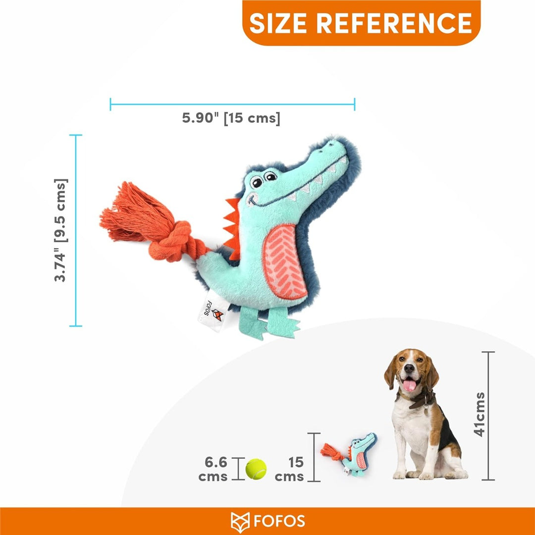 Fofos Alligator Plush Puppy Teething Toy