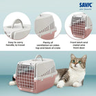 Savic Trotter 1 Pet Carrier - Grey-Ash Rose - 19X13X12 inch - Zigly