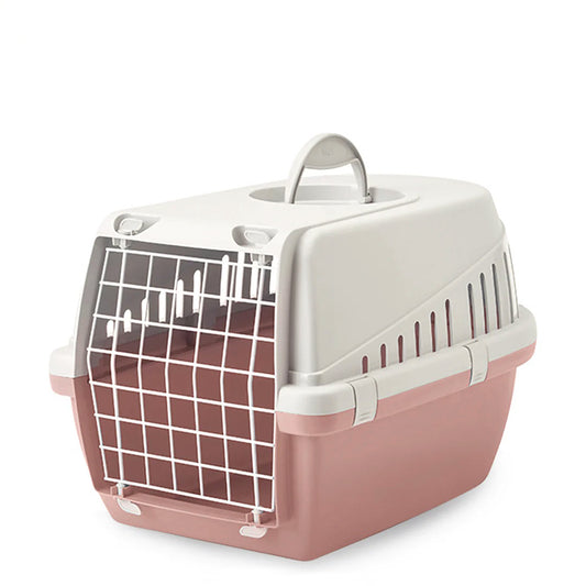 Savic Trotter 2 Pet Carrier Light Grey-Ash Rose - 22 X 15 X 13 inch