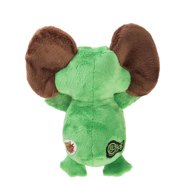 GoDog Silent Squeak Flips Gator Monkey with Chew Guard Technology Durable Plush Dog Toy