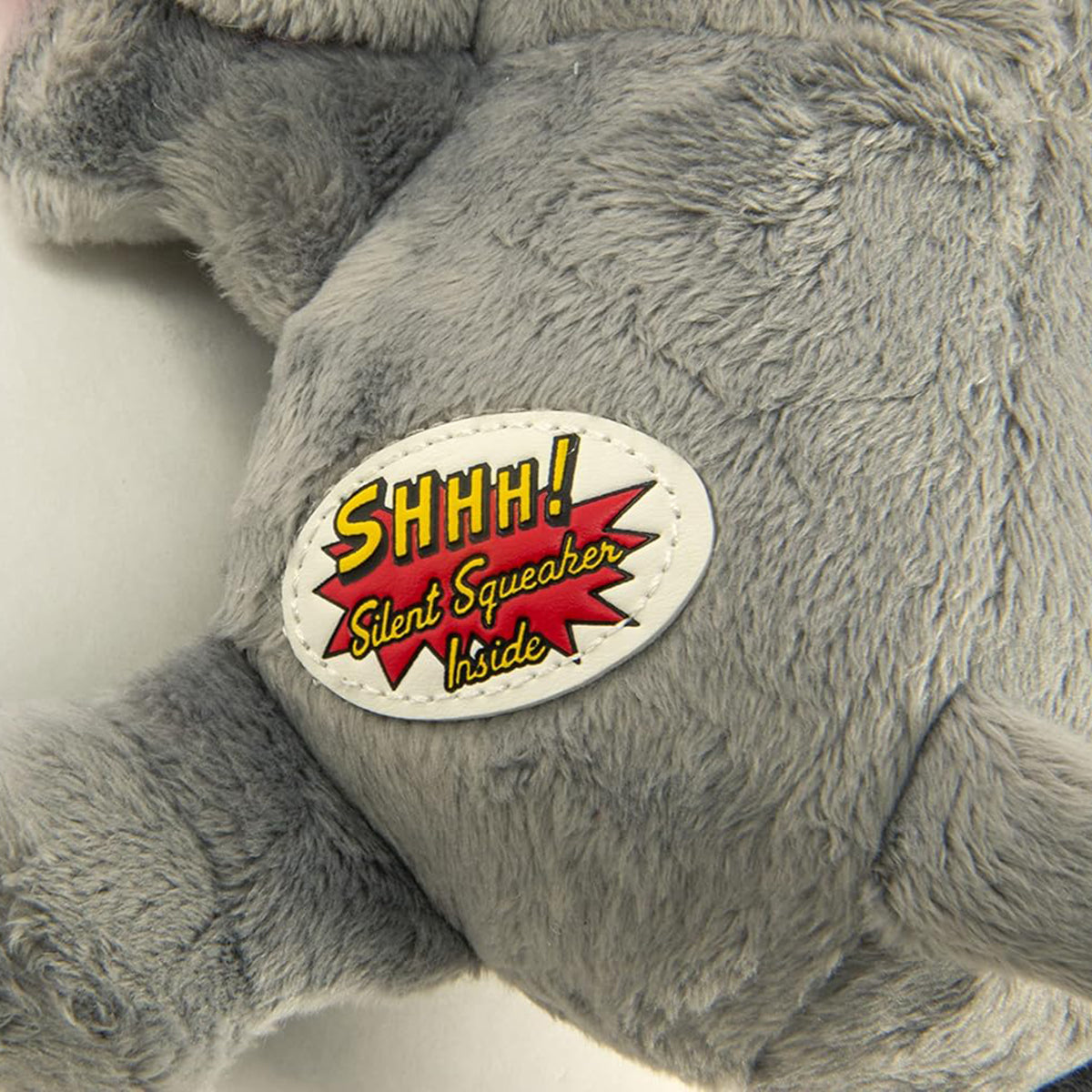 Godog Silent Squeak Crazy Hairs Elephant With Chew Guard Technology Durable Plush Dog Toy