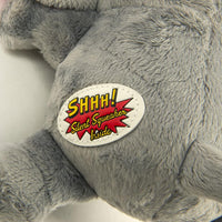 Godog Silent Squeak Crazy Hairs Elephant With Chew Guard Technology Durable Plush Dog Toy