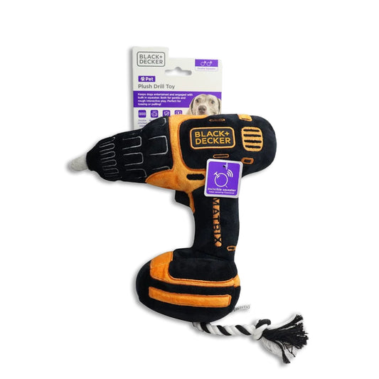 Black Decker Drill Machine Plush Dog Toy - 41cm