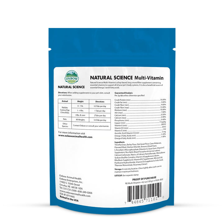 Oxbow Natural Science Multi Vitamin 120g