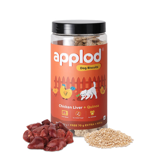 Applod Chicken Liver Dog Biscuit With Quinoa 