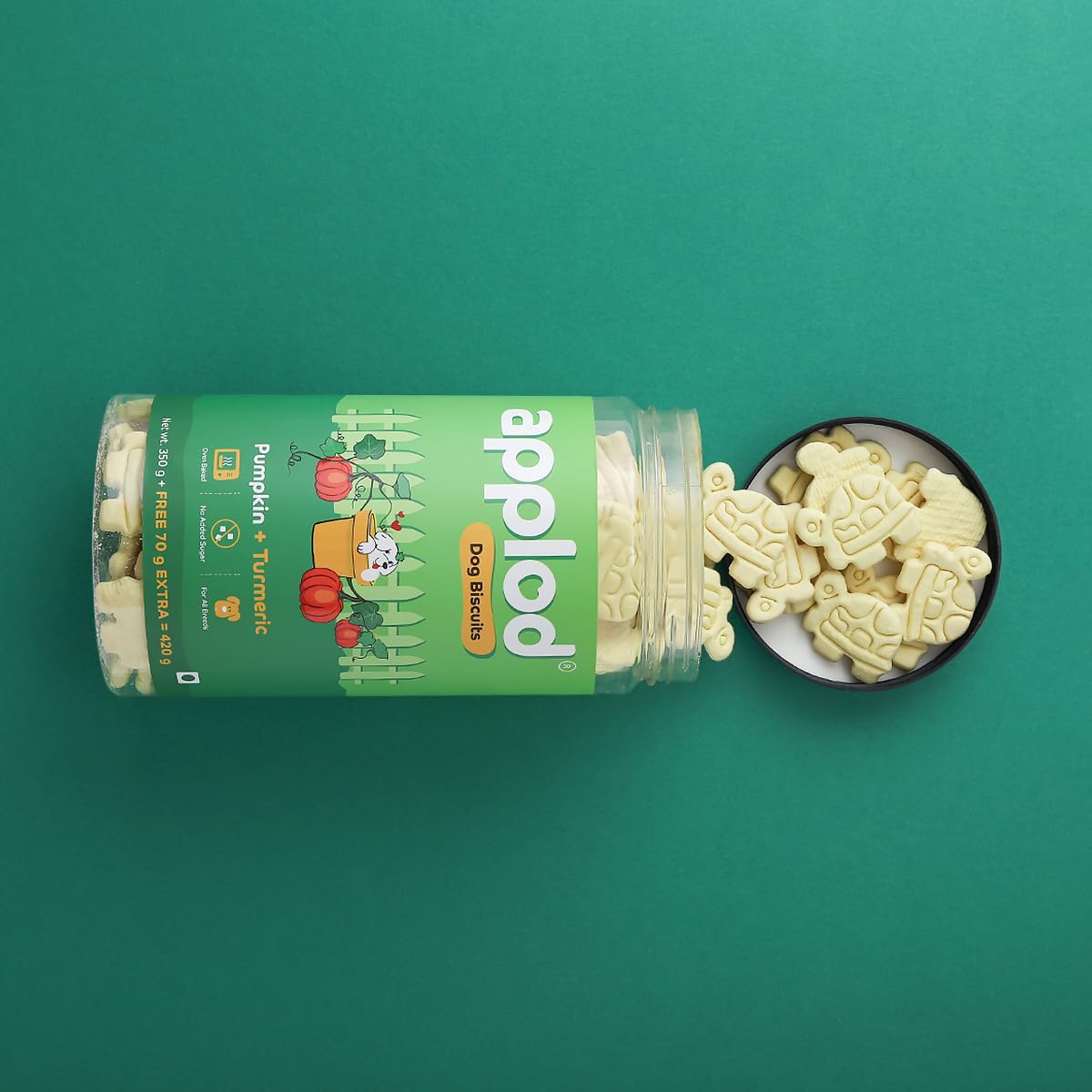 Applod Pumpkin Dog Biscuit with Turmeric