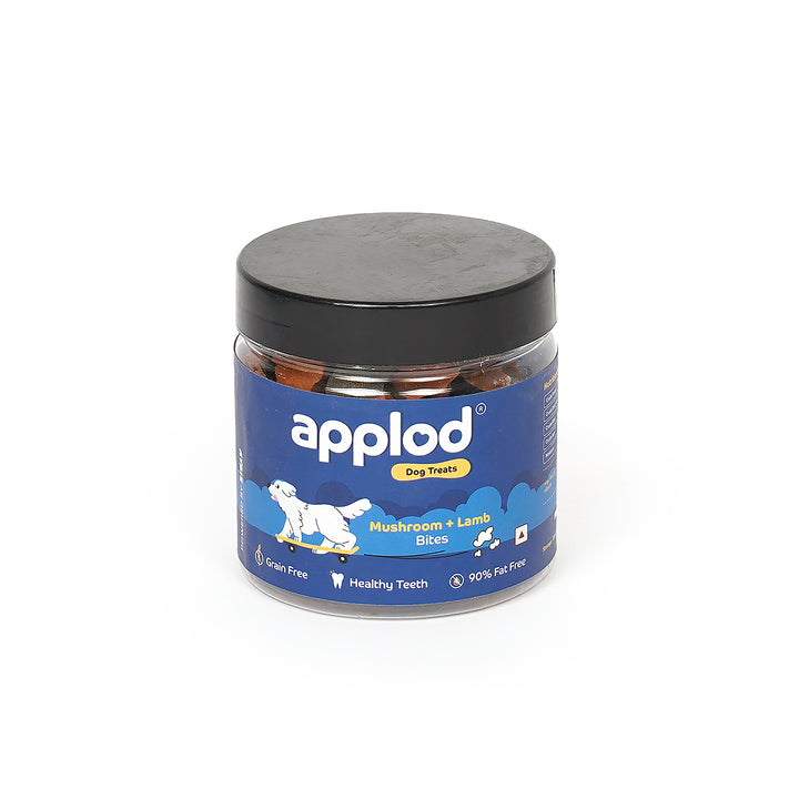 Applod Mushroom & Lamb Bites Gluten Free  Dog Treat - 200g