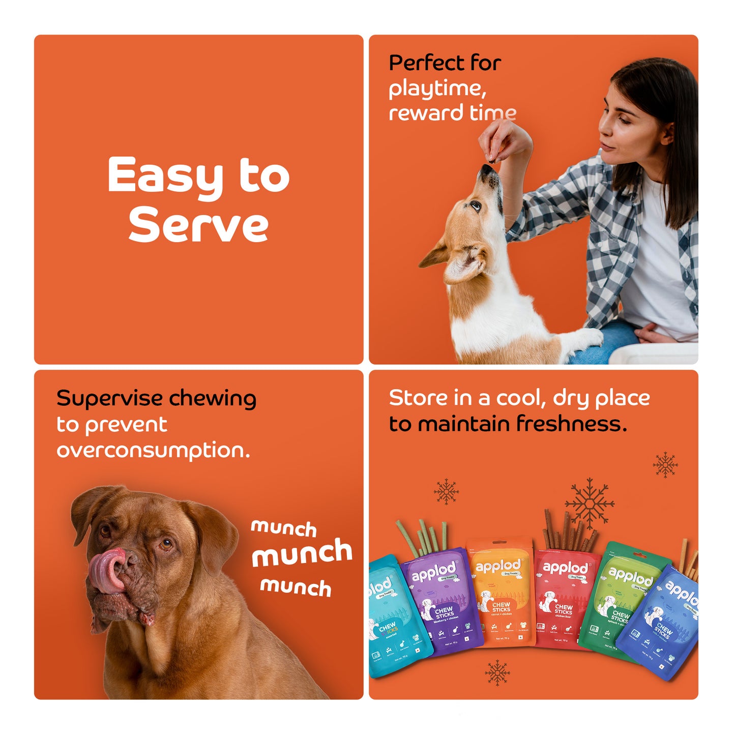 Applod Soft Carrot Chew Sticks Dog Treat  - 70g