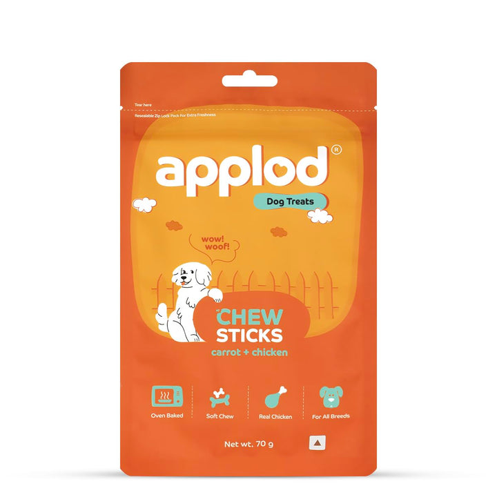 Applod Soft Carrot Chew Sticks Dog Treat  - 70g