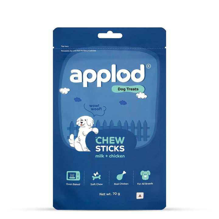 Applod Soft Milk Chew Sticks Dog Treat - 70g