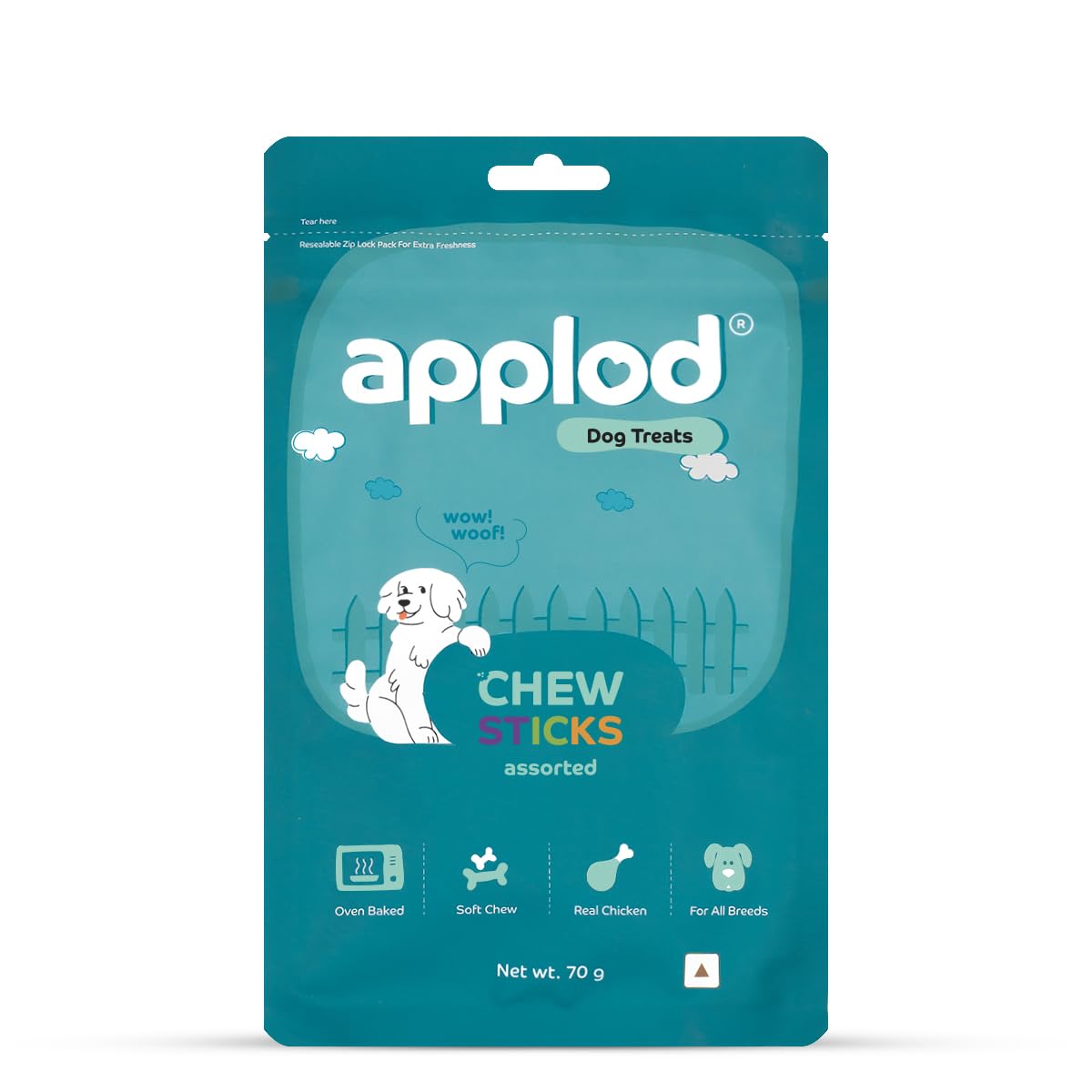 Applod Soft Mix Chew Sticks Dog Treat  - 70g