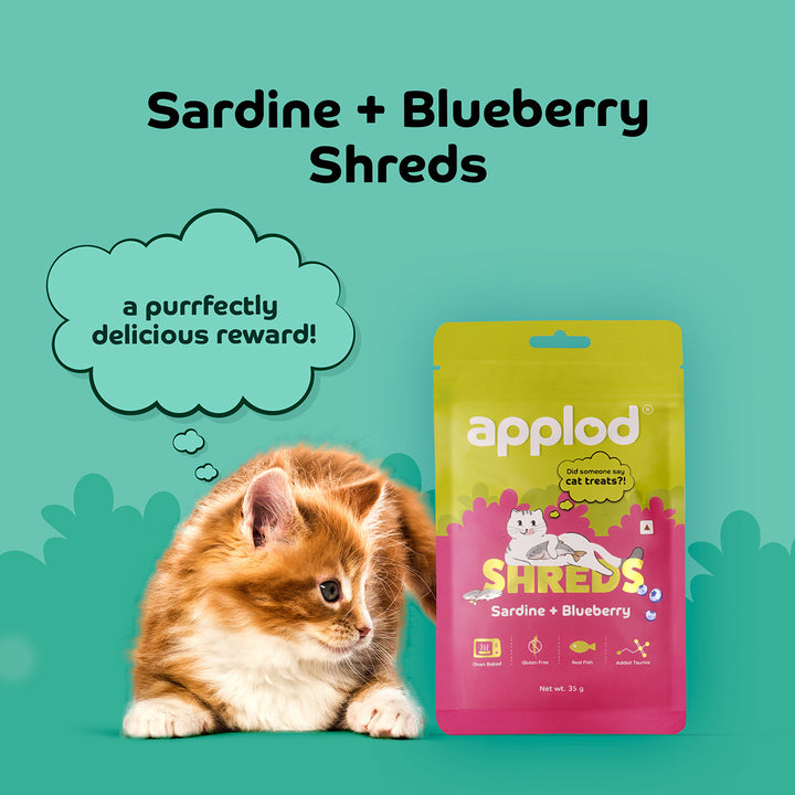 Applod Sardine with Blueberry Cat Treat - 35g