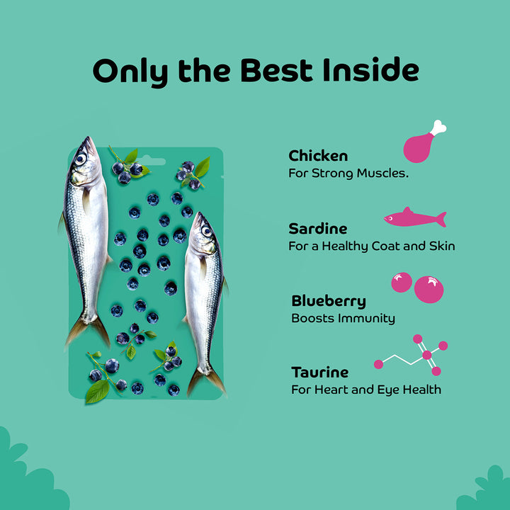 Applod Sardine with Blueberry Cat Treat - 35g
