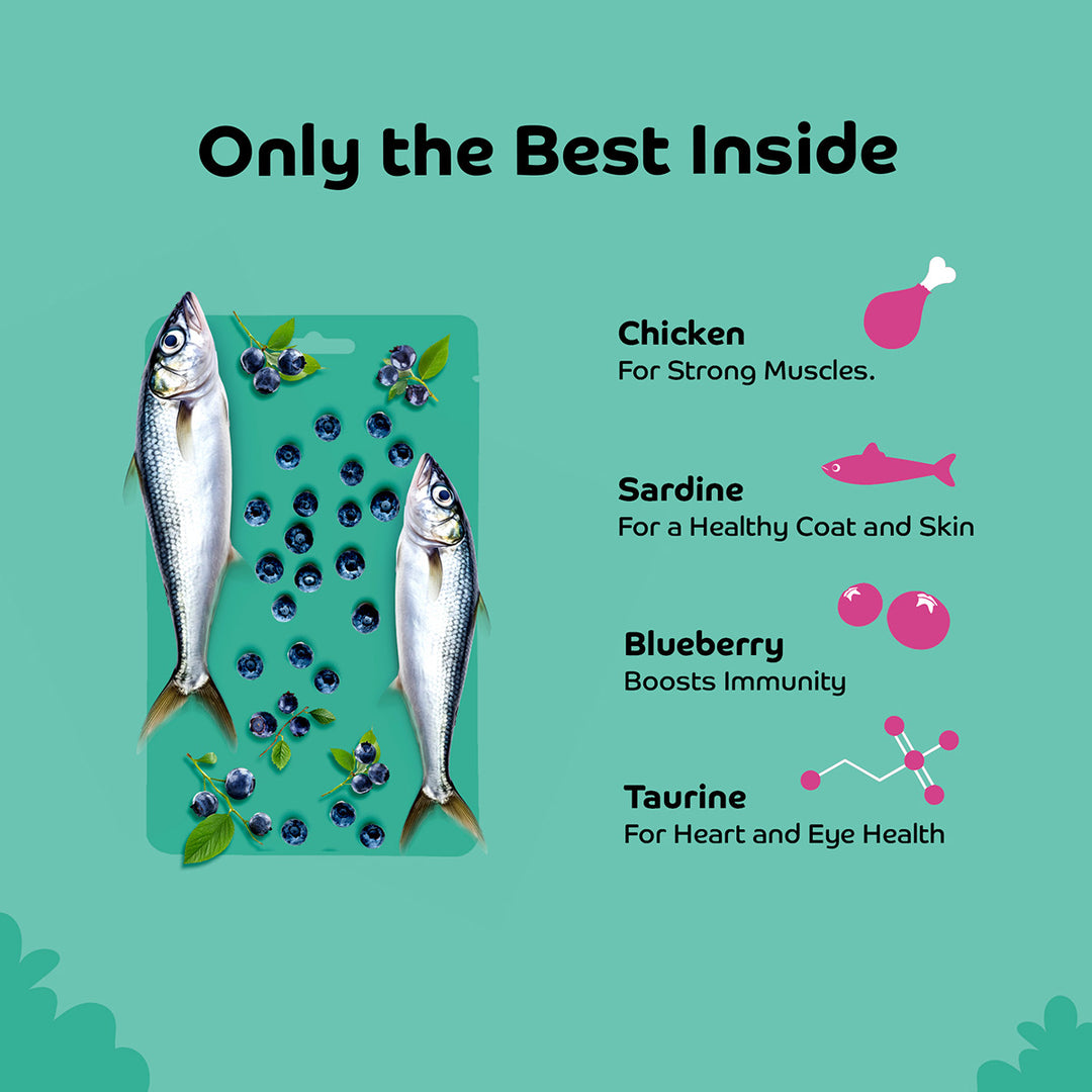 Applod Sardine with Blueberry Cat Treat - 35g