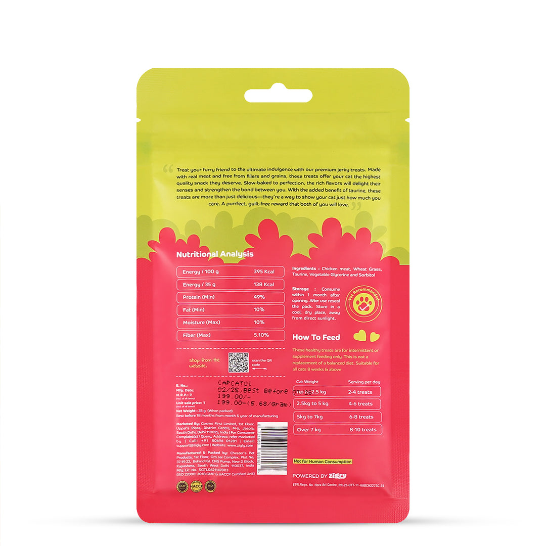 Applod Chicken with Wheat Grass Cat Treat - 35g