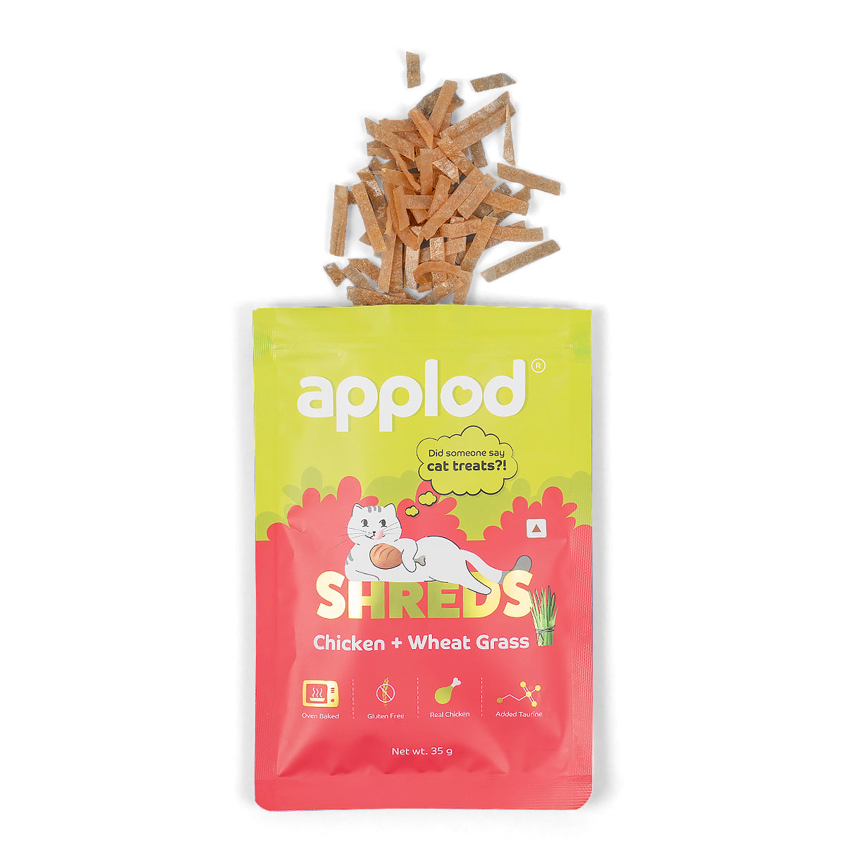 Applod Chicken with Wheat Grass Cat Treat - 35g