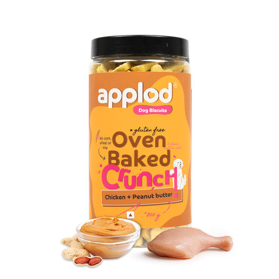 Applod Crunch-a-Licious Gluten Free Chicken and Peanut Butter Dog Biscuits - 800g