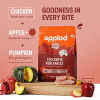 Applod Chicken & Vegetables with Apple & Pomegranate Dry Dog Food for Adult Dogs