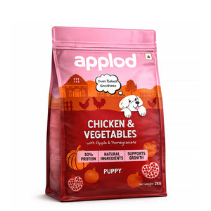 Applod Chicken & Vegetables with Apple & Pomegranate Dry Dog Food for Puppies