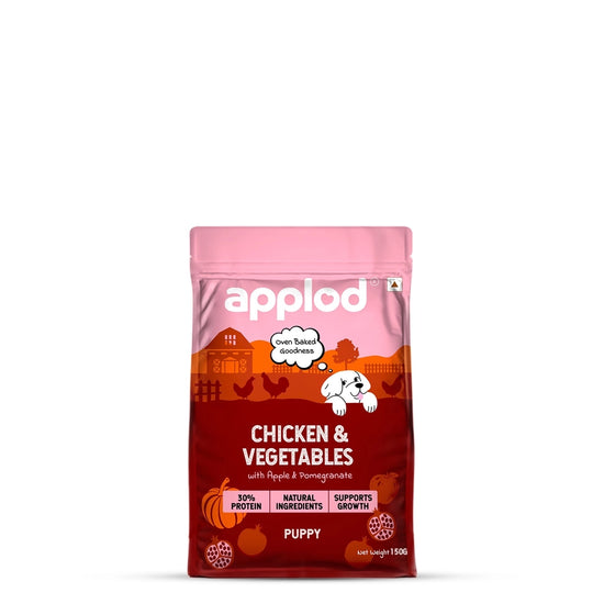 Applod Chicken & Vegetables with Apple & Pomegranate Dry Dog Food for Puppies