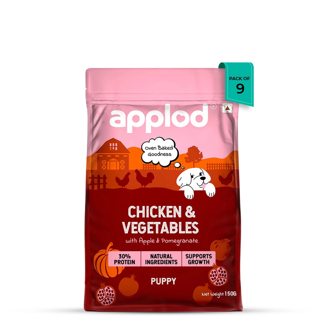 Applod Chicken & Vegetables with Apple & Pomegranate Dry Dog Food for Puppies