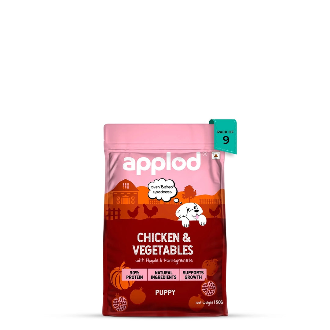 Applod Chicken & Vegetables with Apple & Pomegranate Dry Dog Food for Puppies