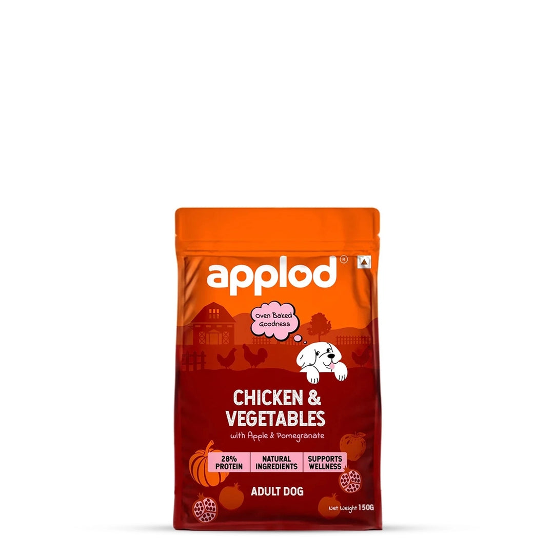 Applod Chicken & Vegetables with Apple & Pomegranate Dry Dog Food for Adult Dogs