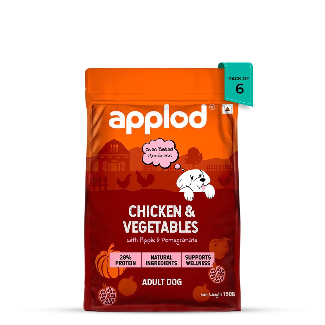 Applod Chicken & Vegetables with Apple & Pomegranate Dry Dog Food for Adult Dogs