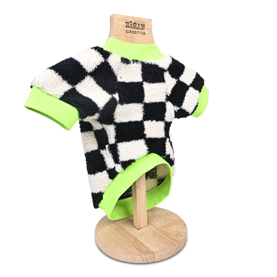 zl-retro-check-teddy-dog-sweatshirt-x-small