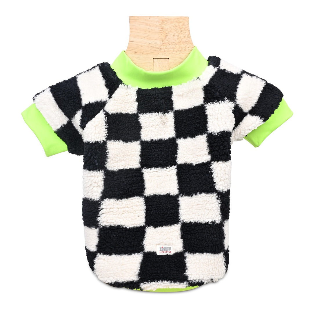 zl-retro-check-teddy-dog-sweatshirt-x-small