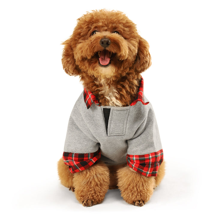 ZL Smoky Warmer with Plaid Check Dog Sweatshirt-3XL