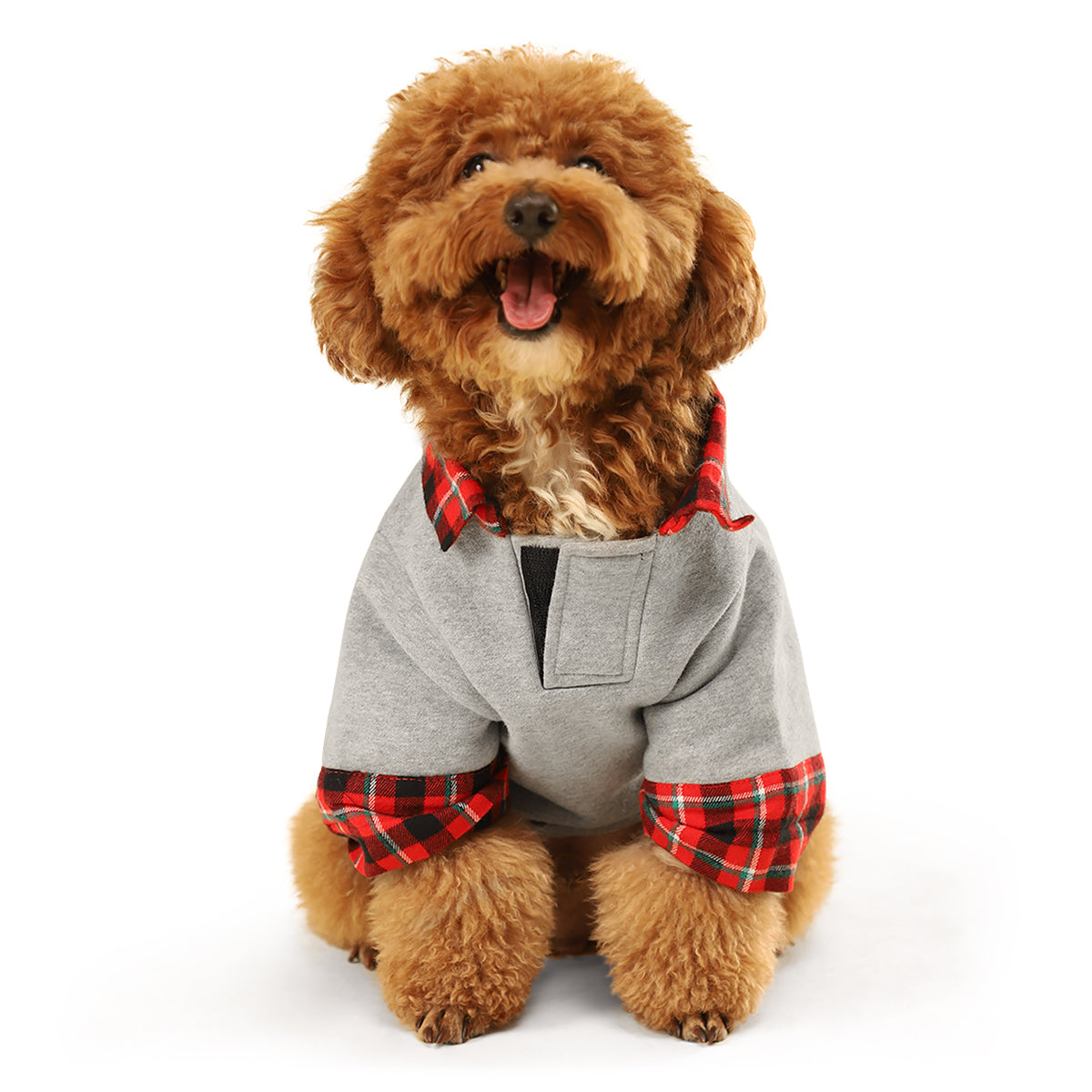 ZL Smoky Warmer with Plaid Check Dog Sweatshirt-3XL