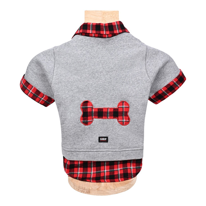 ZL Smoky Warmer with Plaid Check Dog Sweatshirt-3XL