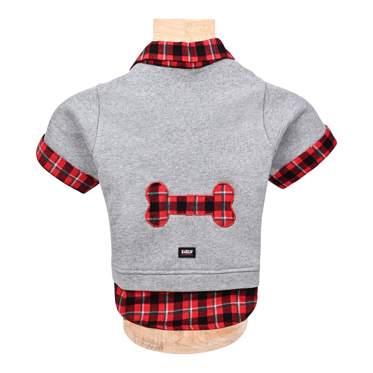 ZL Smoky Warmer with Plaid Check Dog Sweatshirt-3XL