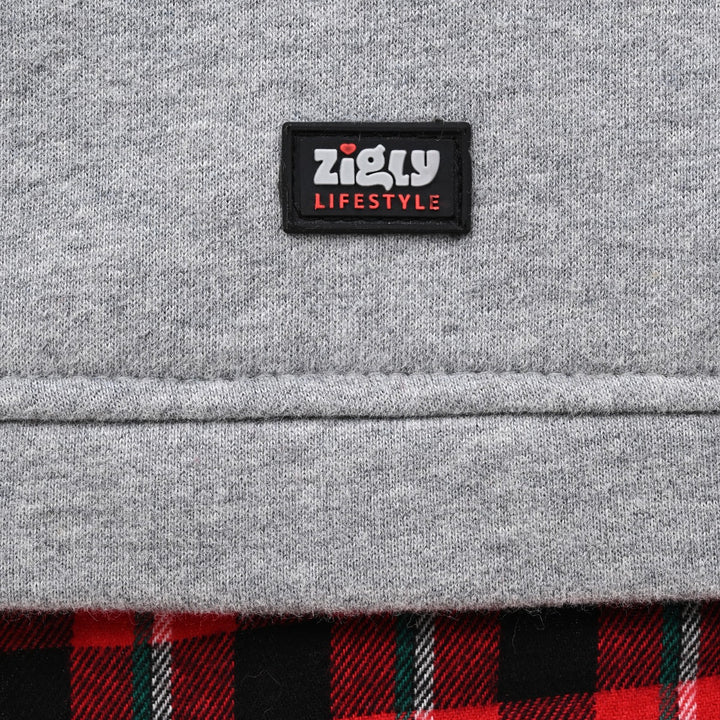 ZL Smoky Warmer with Plaid Check Dog Sweatshirt-3XL