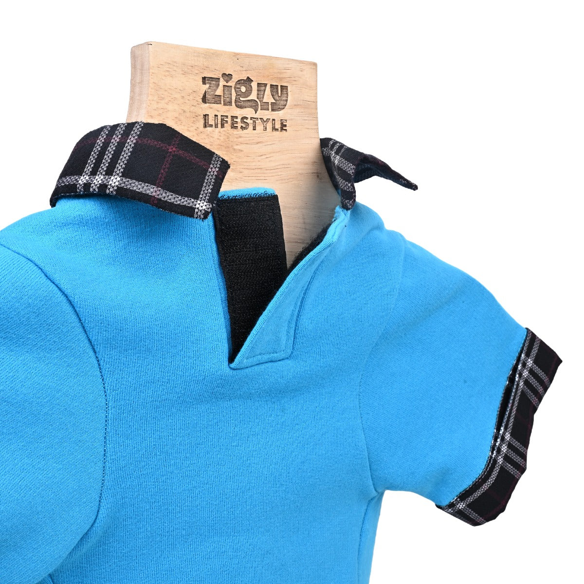 ZL Nighty Warmer with Plaid Check Dog Sweatshirt