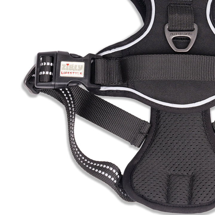 Zigly Lifestyle Shadow Guard Adjustable Padded Harness Black
