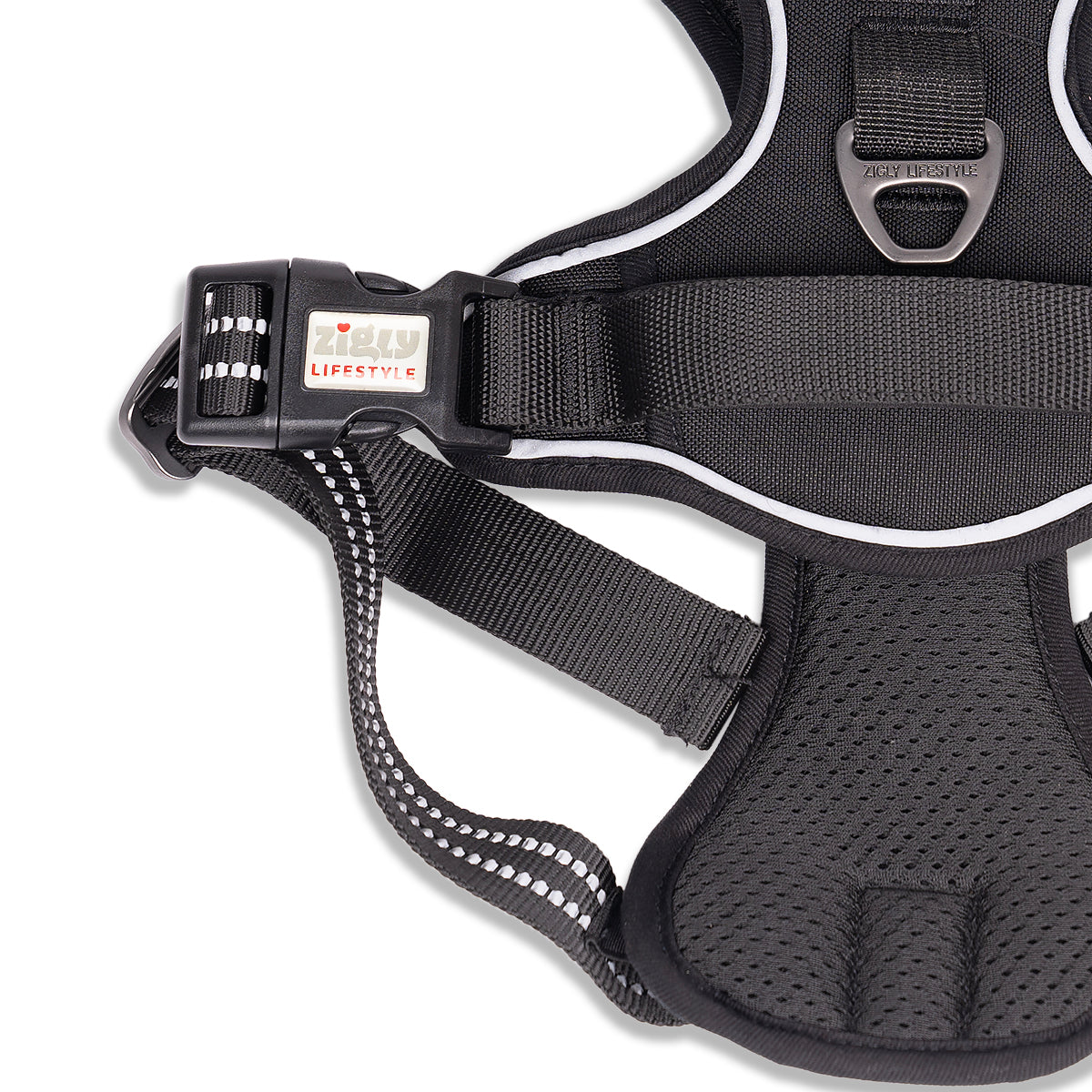 Zigly Lifestyle Shadow Guard Adjustable Padded Harness Black