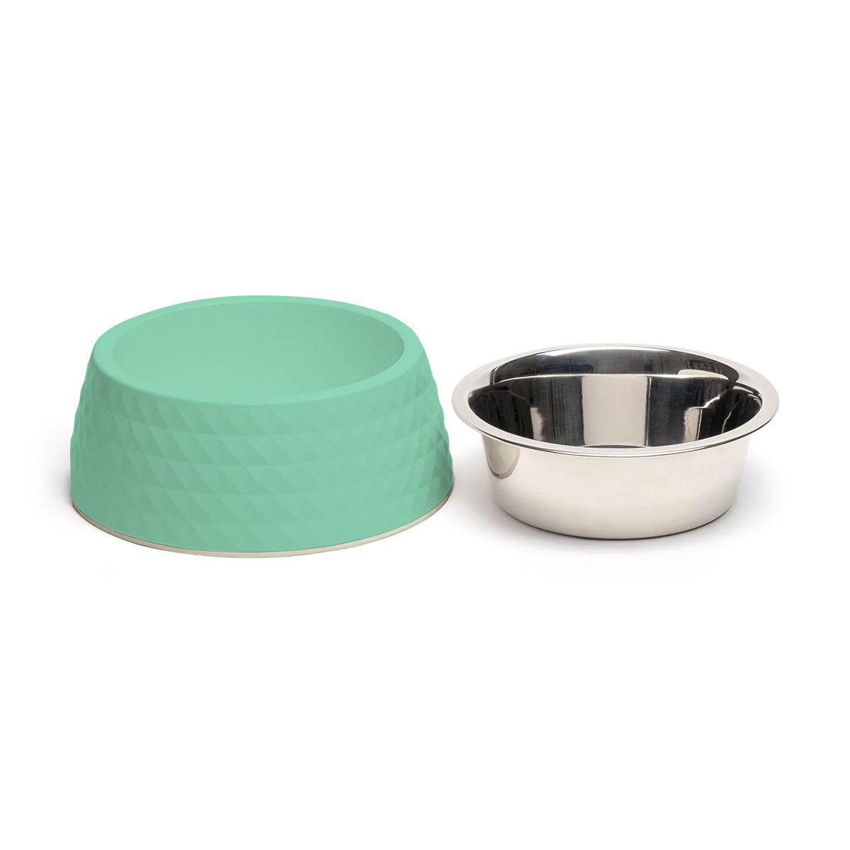 ZL Retro Pyramid Sage Melamine Dog Bowl