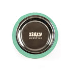 ZL Retro Pyramid Sage Melamine Dog Bowl - Zigly