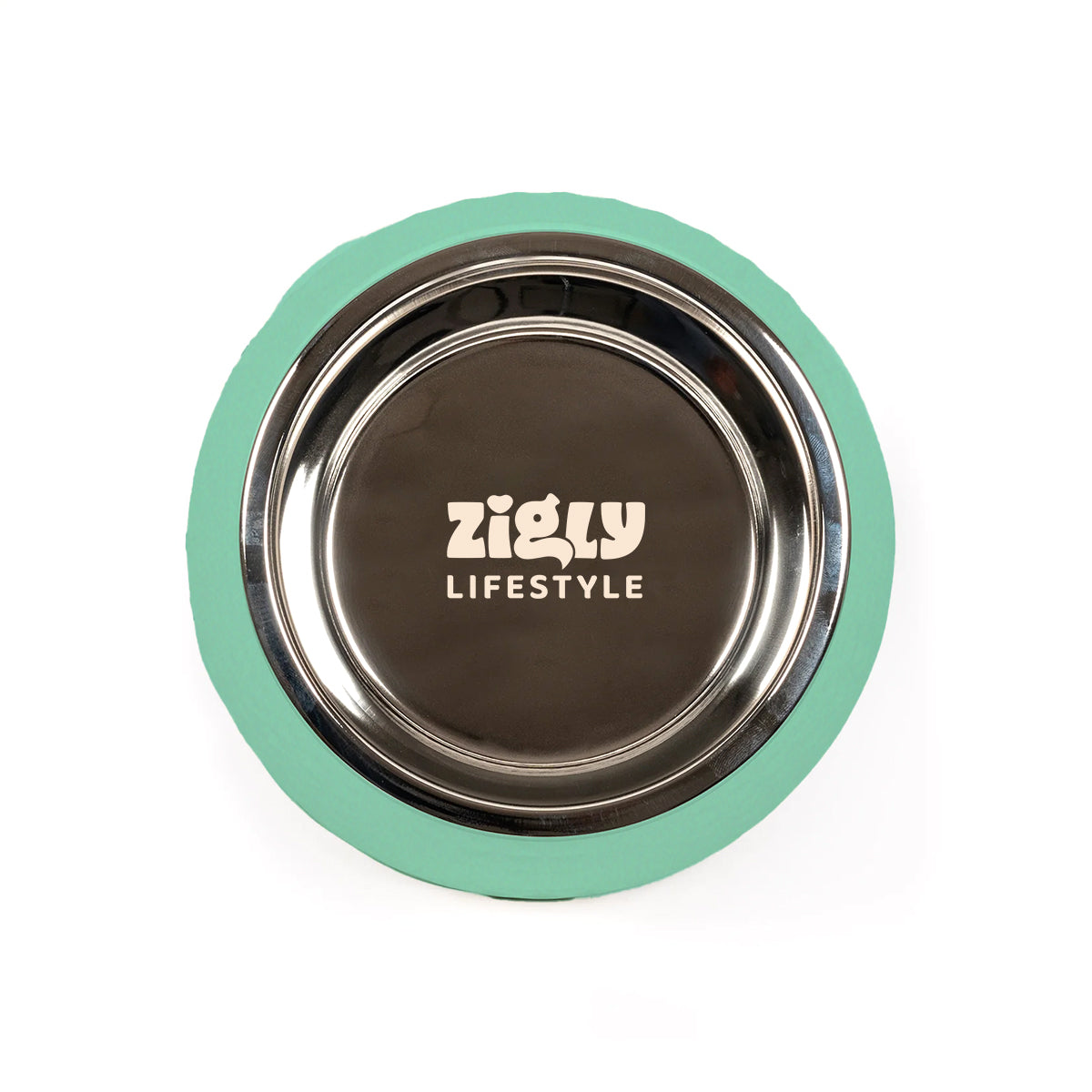 ZL Retro Pyramid Sage Melamine Dog Bowl