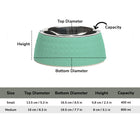 ZL Retro Pyramid Sage Melamine Dog Bowl - Zigly
