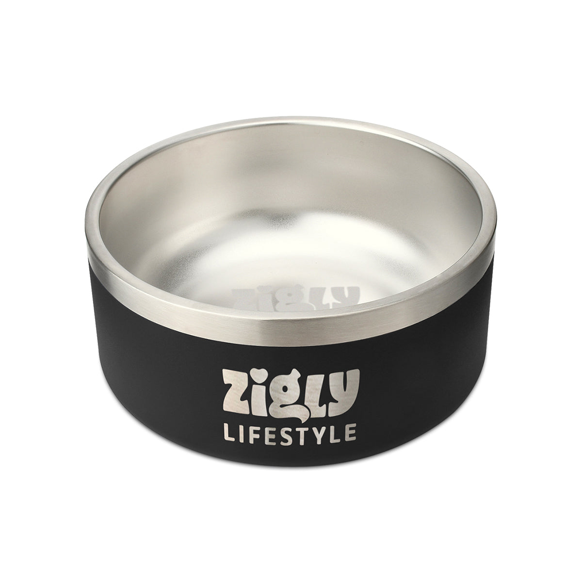 ZL Ultimate Double Walled Dog Bowl – Black 