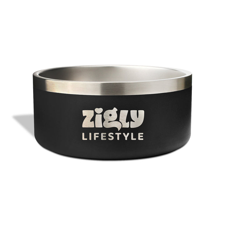 ZL Ultimate Double Walled Dog Bowl – Black 