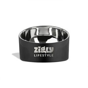 ZL Ultimate Double Walled Cat Bowl  Black - Zigly