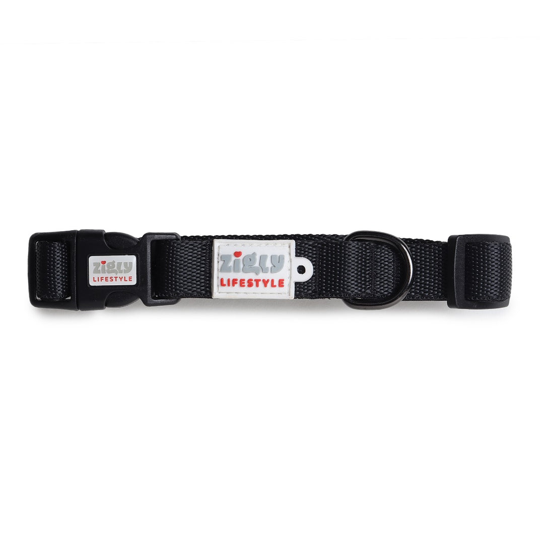 ZL Classic Padded Dog Collar – Black