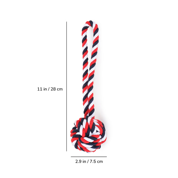 ZL Cotton Ball with Handle Rope Toy - Medium 