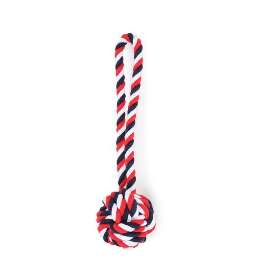 ZL Cotton Ball with Handle Rope Toy - Medium 