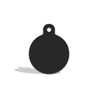 Zigly black metal keychain blank round tag with small hole for keys